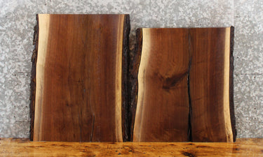 2- Rustic Black Walnut Live Edge Charcuterie End Table Tops. 5097-5098